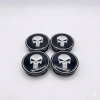 Beyaz Punisher Damla Geçme Jant Göbek Kapağı 4’lü Set 55/58mm Siyah
