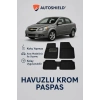 Chevrolet Aveo Serisi Tüm Modeller İle Uyumlu Universal Derin Havuzlu Paspas Krom Karbon