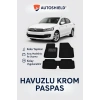 Citroen C-Elysée Serisi Tüm Modeller İle Uyumlu Universal Derin Havuzlu Paspas Krom Karbon