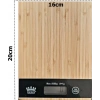 Dijital Lcd Mutfak Tartısı Terazisi 5kg Bambu Desenli