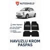 Fiat 500 Serisi Tüm Modeller İle Uyumlu Universal Derin Havuzlu Paspas Krom Karbon