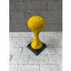 Futbol Toplu Sarı Kupa 21cm Masaüstü Dekor Ödül Figürü