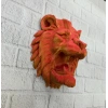 Gold Kırmızı Aslan Duvar Dekoru Asılabilir Hediyelik 3d Heykel 20x21 Cm
