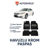 Honda Accord Serisi Tüm Modeller İle Uyumlu Universal Derin Havuzlu Paspas Krom Karbon