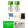 Usb Type-c İle Şarjolabilen 4 Adet Aaa 1.5v Lityum Şarjlı Kalem Pil 750 Mah Uzun Ömürlü