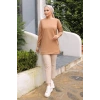 Yeni Stil Bej Arma Detay Tunik 10020