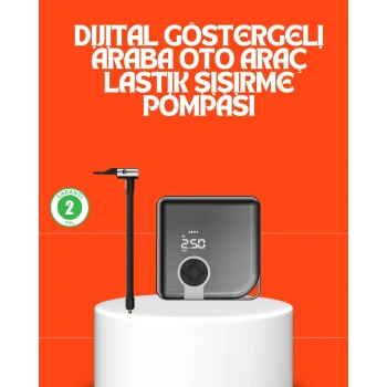 150 Psı Yüksek Basınç Kapasiteli Kablosuz Lastik Pompası