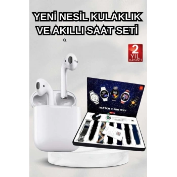 2025 Model Akıllı Saat Ve 2.nesil Tws Bluetooth Kulaklık Yüksek Ses Kaliteli