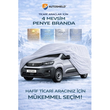 Peugeot Partner Penye Branda Garaj Branda Örtüsü Dayanıklı Kalın Penye Branda Otomobil Çadır Branda Gri