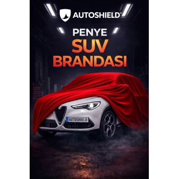 Alfa Romeo Stelvio Premium Penye SUV Araç Brandası Kalın Kumaş Garaj Brandası Oto Araç Koruma Örtüsü Kırmızı
