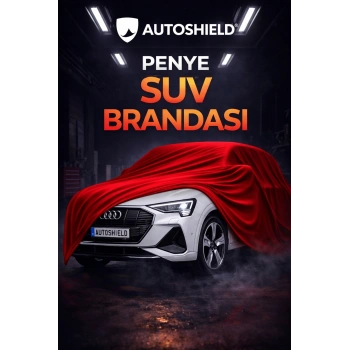 Audi E-Tron Serisi Premium Penye SUV Araç Brandası Kalın Kumaş Garaj Brandası Oto Araç Koruma Örtüsü Kırmızı