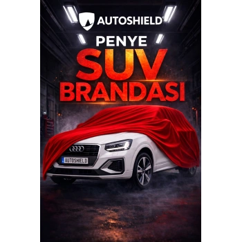 Audi Q2 Serisi Premium Penye SUV Araç Brandası Kalın Kumaş Garaj Brandası Oto Araç Koruma Örtüsü Kırmızı