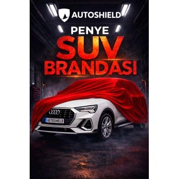Audi Q3 Serisi Premium Penye SUV Araç Brandası Kalın Kumaş Garaj Brandası Oto Araç Koruma Örtüsü Kırmızı