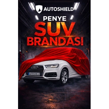 Audi Q7 Serisi Premium Penye SUV Araç Brandası Kalın Kumaş Garaj Brandası Oto Araç Koruma Örtüsü Kırmızı