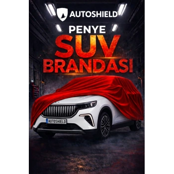 Togg T10X Serisi Premium Penye SUV Araç Brandası Kalın Kumaş Garaj Brandası Oto Araç Koruma Örtüsü Kırmızı