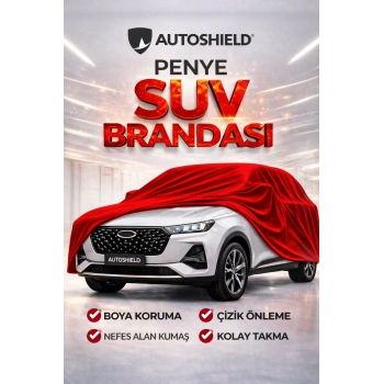 Chery Tiggo 7 Penye SUV Araç Brandası Kalın Kumaş Garaj Brandası Oto Araç Koruma Örtüsü Kırmızı