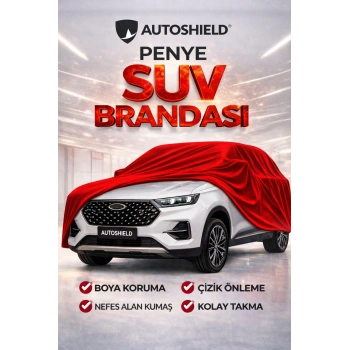 Chery Tiggo 8 Penye SUV Araç Brandası Kalın Kumaş Garaj Brandası Oto Araç Koruma Örtüsü Kırmızı