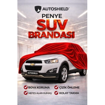 Chevrolet Captiva Penye SUV Araç Brandası Kalın Kumaş Garaj Brandası Oto Araç Koruma Örtüsü Kırmızı