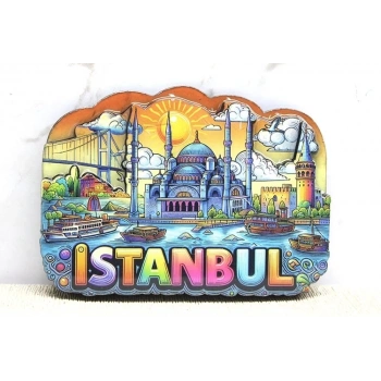 Ahşap İstanbul Temalı Magnet Alk4366