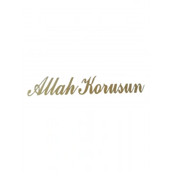 Allah Korusun Yazılı Oto Sticker Gold 14x3cm