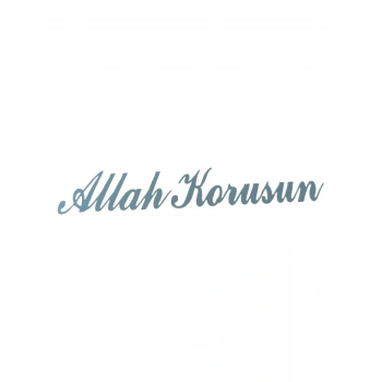Allah Korusun Yazılı Oto Sticker Gri 14x3cm
