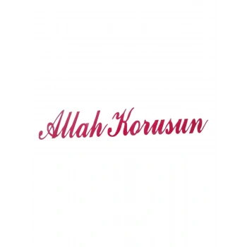 Allah Korusun Yazılı Oto Sticker Kırmızı 14x3cm