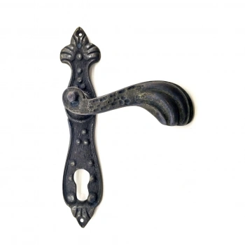 Antika Tarz Dekoratif Pirinç Mevlana Yale Kapı Kolu - 228x48 Mm, Oksit
