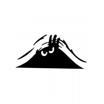 Bagajdan Bakan Öfkeli Adam Oto Stickeri Siyah 12x9cm