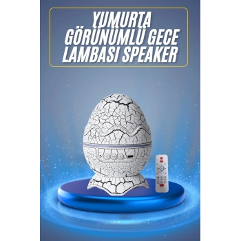 Bluetooth Hoparlör Dinozor Yumurtası Gece Masa Lambası Projektör