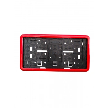 Çerçeveli Dikdörtgen  Plakalık Plaka Altlığı Kırmızı 32X17cm 1 Adet