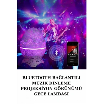 Dinozor Speaker Renk Değiştirme Projeksiyon Modu Bluetooth Hoparlör Gece Lambası