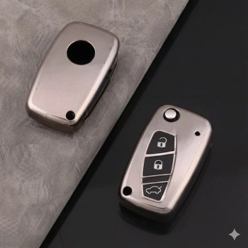 Fiat Fiorino Uyumlu Smart 3 Buton Silikon Oto Anahtar Kumanda Kabı Kılıf Füme