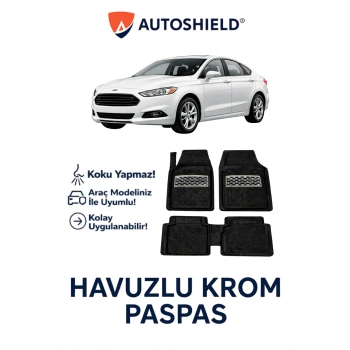 Ford Mondeo Serisi Tüm Modeller İle Uyumlu Universal Derin Havuzlu Paspas Krom Karbon