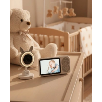 Gece Görüşlü Bebek Telsizi Besleme Hatırlatıcılı Lcd Ekran