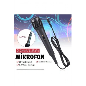 Karaoke Mikrofon Kablolu Mikrofon 6.5 Mm Karaoke Mikrofonu