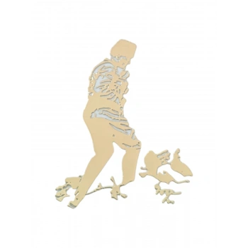 K.Atatürk Koca Tepe Metal Oto Sticker Gold 7x5cm