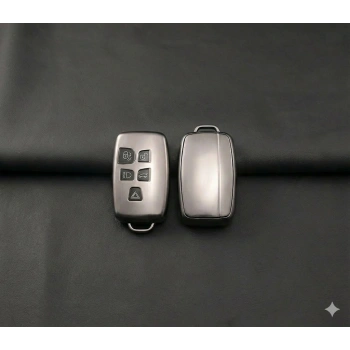 Land Rover Range Rover 2010-2018 Uyumlu Smart 3 Buton Silikon Oto Anahtar Kumanda Kabı Kılıf Gri