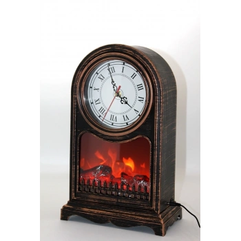 Led Işıklı Saatli Şömine Aalk2501