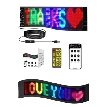 Matrix Led Cama Yapışan Telefon Kontrollü Panel Dijital Ekran Kumandalı