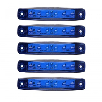 Mavi Parmak Led Dorse Lamba 6 Ledli 12-24V 5li
