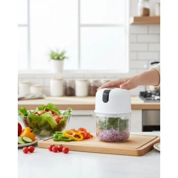 Mini Mutfak Robotu Sarımsak Ve Sebze Doğrayıcı