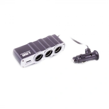 Oto Çakmaklık Çoklayıcı 3lü Çakmak Soketi 1 USB Girişi ONT128