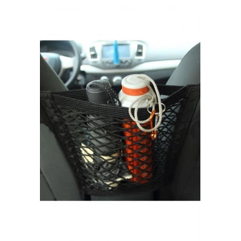 Oto Koltuk Arası File Ahtapot Ağ Düzenleyici Araç İçi Organizer Tek Cepli 30x28cm Siyah