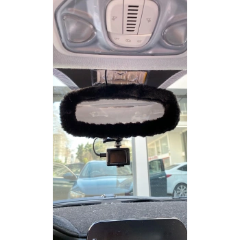 Peluş Dikiz Ayna Kılıfı Süs Siyah