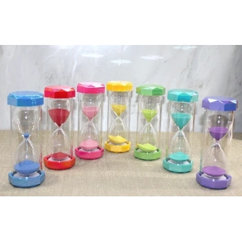 Plastik Çerceveli Renkli 15 Dk Kumsaati Alk4564