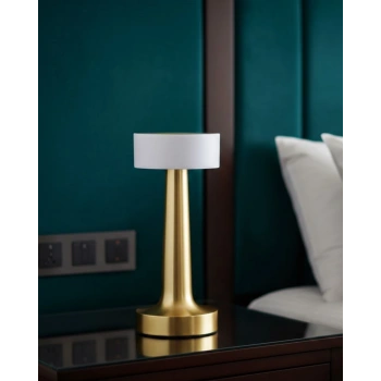 Şarjlı Dokunmatik Led Masa Lambası 3 Renk Dimmer Özellikli