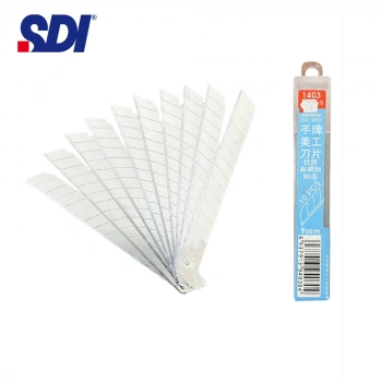 SDI 1403 Çelik Maket Bıçağı Falçata Ucu Yedeği 9mm 60 Derece Küçük 10lu