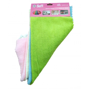Suff Mikrofiber Oto Temizlik Bezi Havlu 4lü 32x32cm