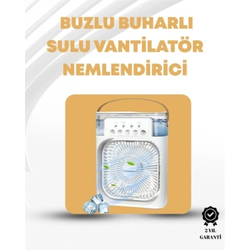 Taşınabilir 3ü 1 Arada Mini Fan | Nemlendirici + Soğutucu + Gece Lambası
