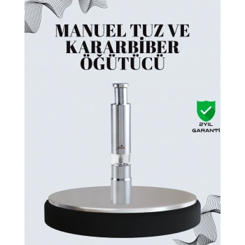 Tuz Ve Kararbiber Öğütücü - Şeffaf Akrilik Hazne